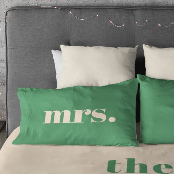 Casamento verde retrô moderno sr e sra  (Criador carregado)