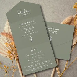 Casamento Verde Rustic Pine Trees Simple Sage