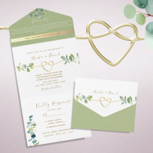 Casamento Verde Sálvia Dourado Botânico 