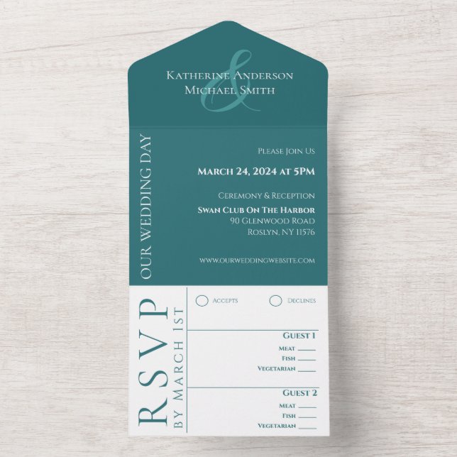 Casamento Verde Simples Moderno - (Interno)