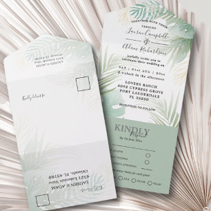 Casamento Verde Tropical Palm Monstera