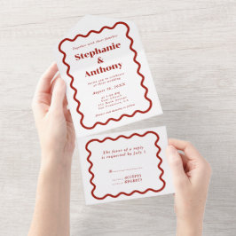 Casamento Vermelho Escuro de Borda Escura na Parte