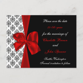 casamento vermelho salvar o anúncio da data