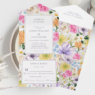 Casamento Vibrante Floral de Lavandas Amarelas