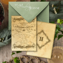 Casamento vintage 2 do Tea Sached - Convite