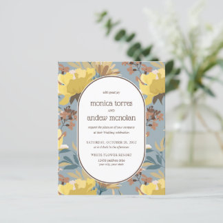 Casamento vintage Amarelo azul-escuro Florestal ca
