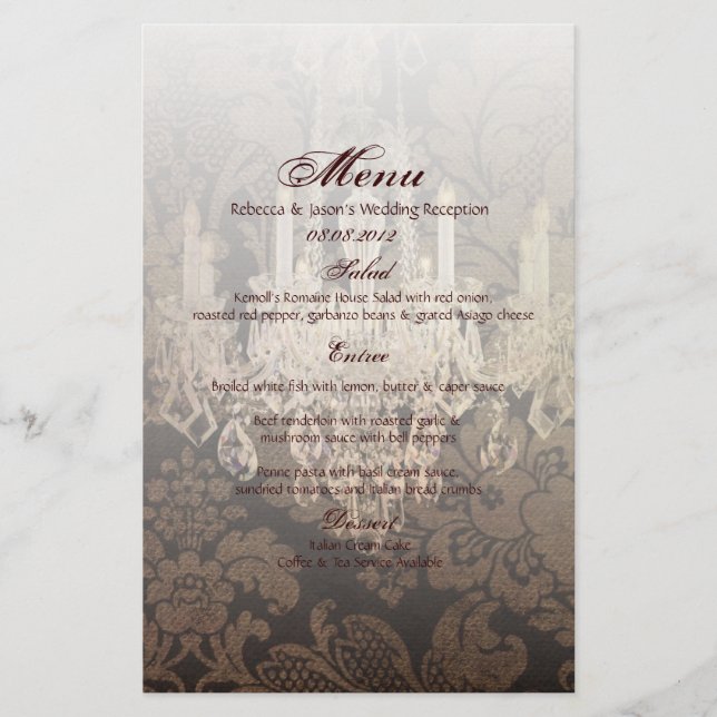 casamento vintage damask chandelier (Frente)