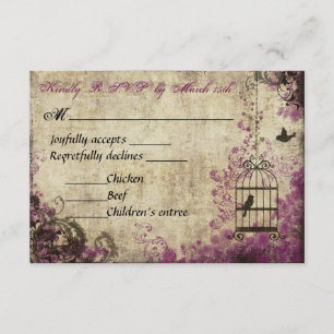 Casamento vintage de Birdcage RSVP
