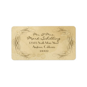 Casamento vintage manchado chá 1 - etiquetas de