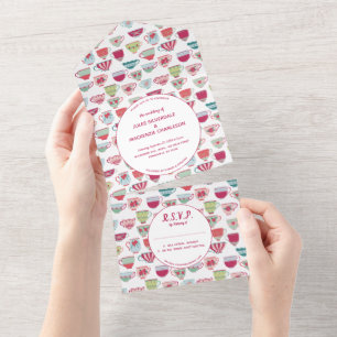 Casamento vintage Moderno do Tea Cups
