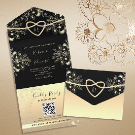 Casamento Vintage Preto e Dourado