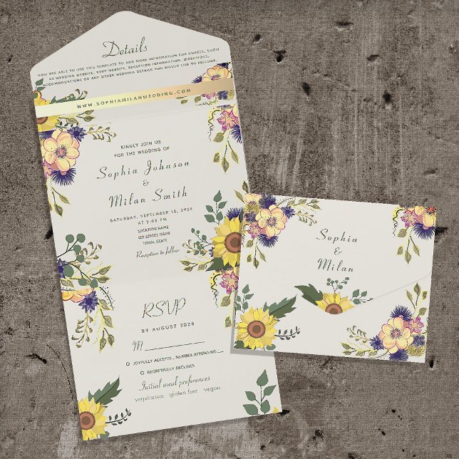 Casamento Vintage Rústico Boho Girassóis (Criador carregado)