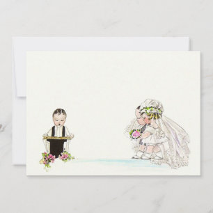 Casamento vintage Vows Convite para Vazio de noiva