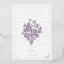 Casamento Vitoriano do Buquê Rosa Roxo Chinoiserie