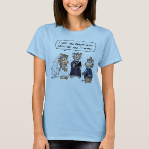 Casamento Vows Hamsters Cartoon Custom T-Shirt