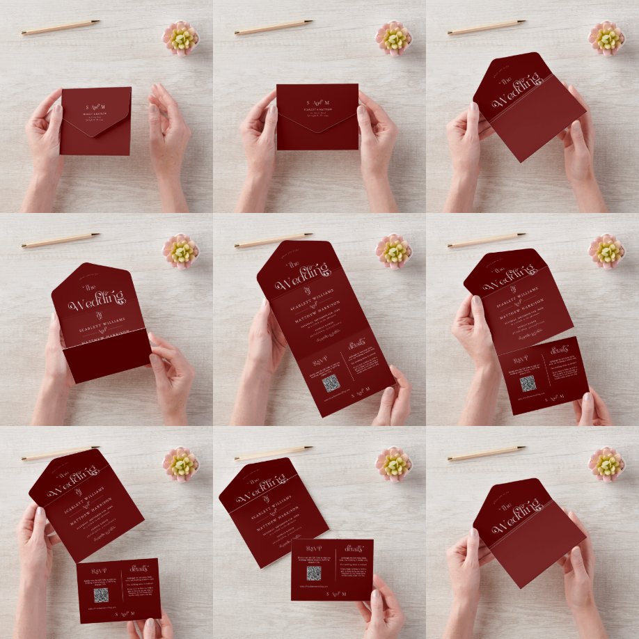 Casamento Whimsical Elegant Burgundy