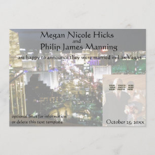Casamo-nos no anúncio de fotos de Las Vegas Nevada