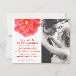 Casamos com Camellia Red festa de casamento