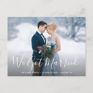 CASAMOS-NOS cartão postal de anúncio de casament