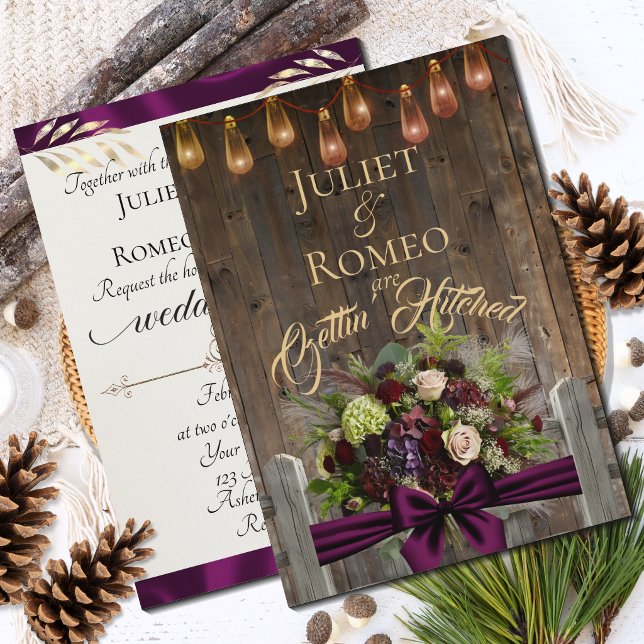 Casando Flores Silvestres & Fita - Ameixa (Criador carregado)