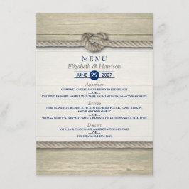 Casando Rustic Beach Wedding Menu