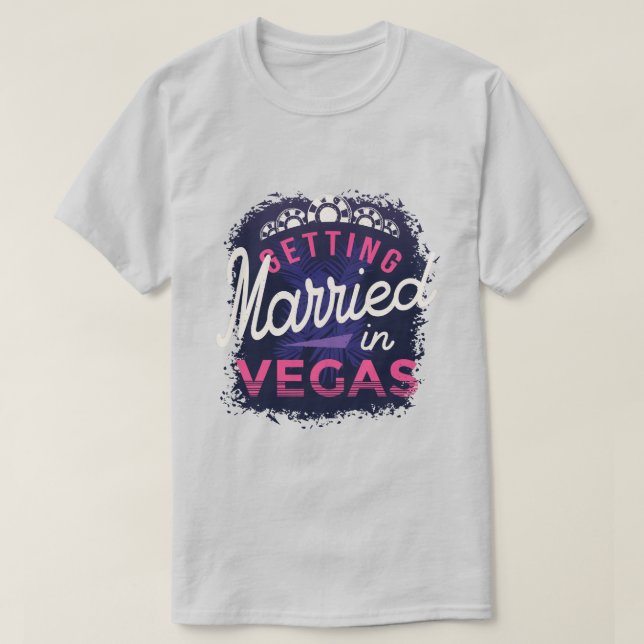 Casando-se em Vegas T-Shirt (Frente do Design)