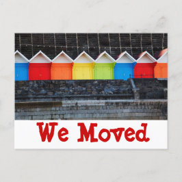 Casas Coloridas De Praia Nós Movemos Novos Cartões