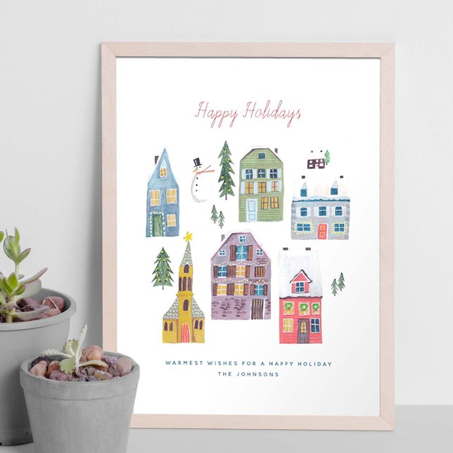 Casas de Natal | Cartaz | Impressão de Arte (Criador carregado)