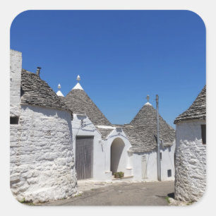 Casas de Trulli em Alberobello, etiqueta de Puglia