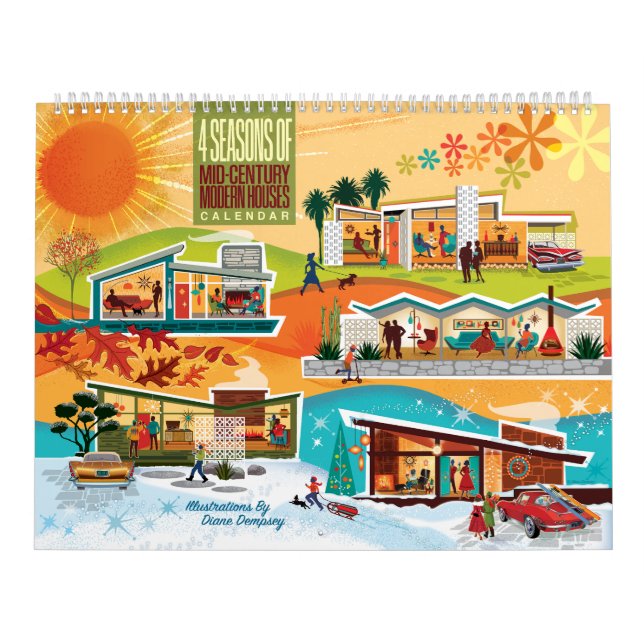 Casas Modernas de Meados do Século Calendário - Gr (Capa)