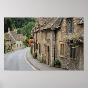 Cascas de mel em Castle Combe, poster do Reino Uni