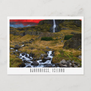 Cascata de jarnafosina, cartão postal da Islândi