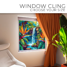 Cascata tropical e BOP Arte de vidro contida