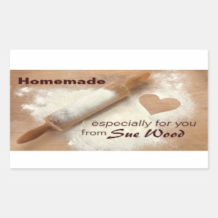 Caseiro com etiquetas feitas sob encomenda do