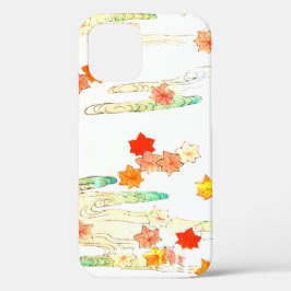CASEMATO IPHONE 12 CASO VERMELHO FLOWER JAPONÊS IM