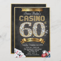 Casino 60º Convite de Aniversário do Diamond Doura