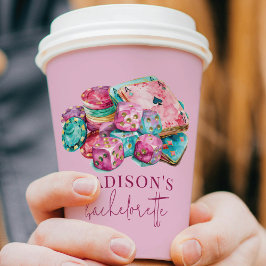 Casino Bachelorette Personalizado Cor-de-Água Rosa