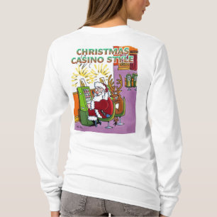 Casino Estilo de Natal mulheres camisa branca comp
