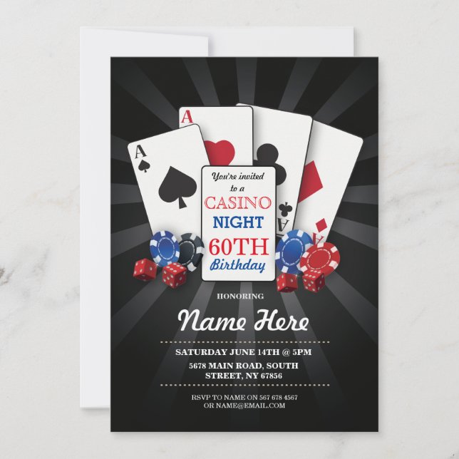 Casino Night Las Vegas - Festa de Convite de Anive (Frente)