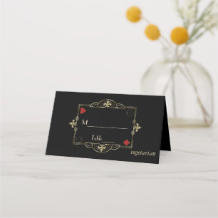 Casino Poker Vegas Arte Deco Opção de Menu Casamen