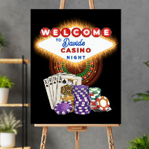 Casino Theme Birthday Welcome Sign Template, Roule