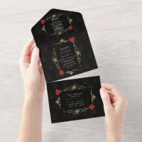Casino Vegas Poker Dourada Arte Negra Casamento