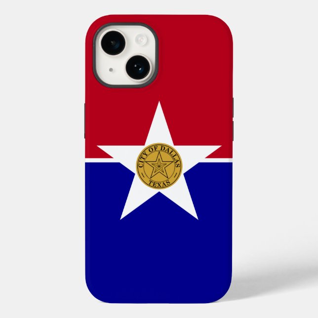 Caso Apple Patriótico Mate 14, bandeira Dallas (Verso)