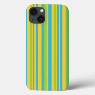 Caso Chic iPad: Turquesa, Amarelo, faixas Verdes