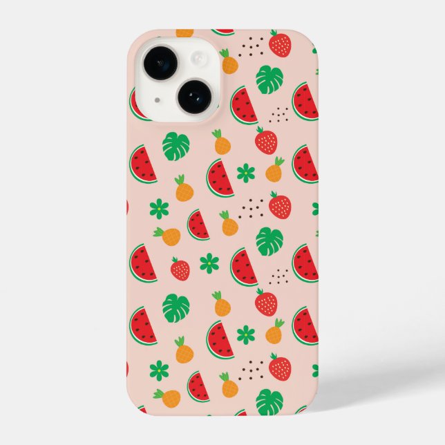 Caso da Fruta Summer Pinky iPhone 14 (Verso)