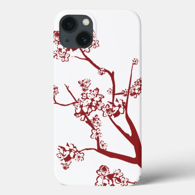 Caso de ar iPad do Flor de Cereja Vermelha (Verso)
