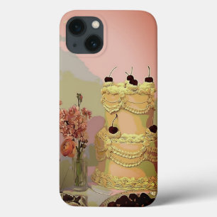 Caso de Bolo de Vintage com Aquarela iPhone 13