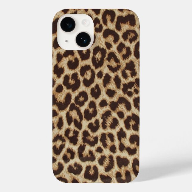 Caso de ID de telefone do Chic Leopard (Verso)