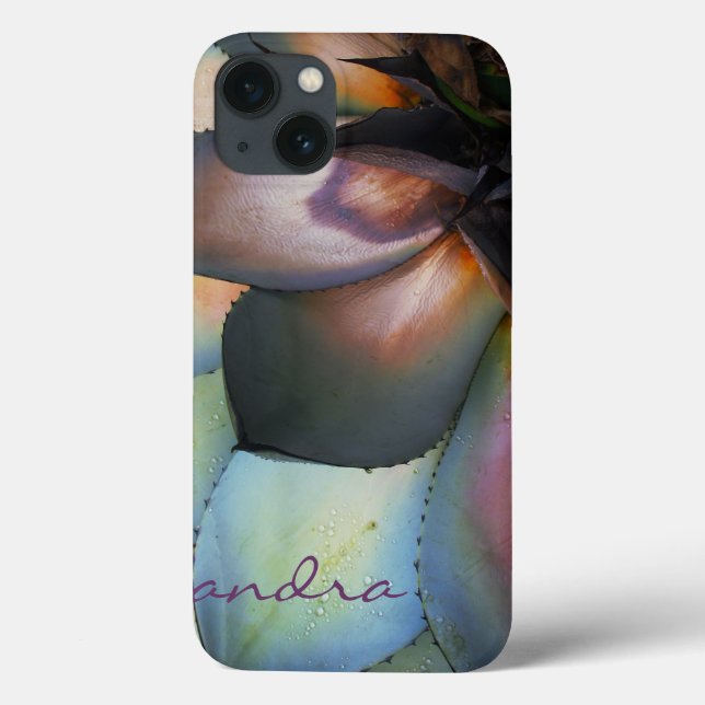 Caso de iPad Suculente do Blue Agave *personalize* (Verso)