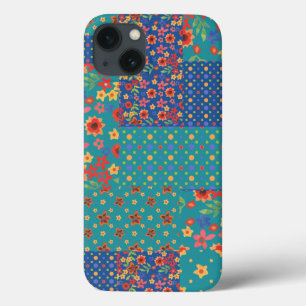 Caso de Patchwork de Faux do Nostalgic Samsung Gal